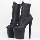 High Heels Platform Boots Lace Up Sexy Pole Dancing-BS00950-Veeddydropshipping